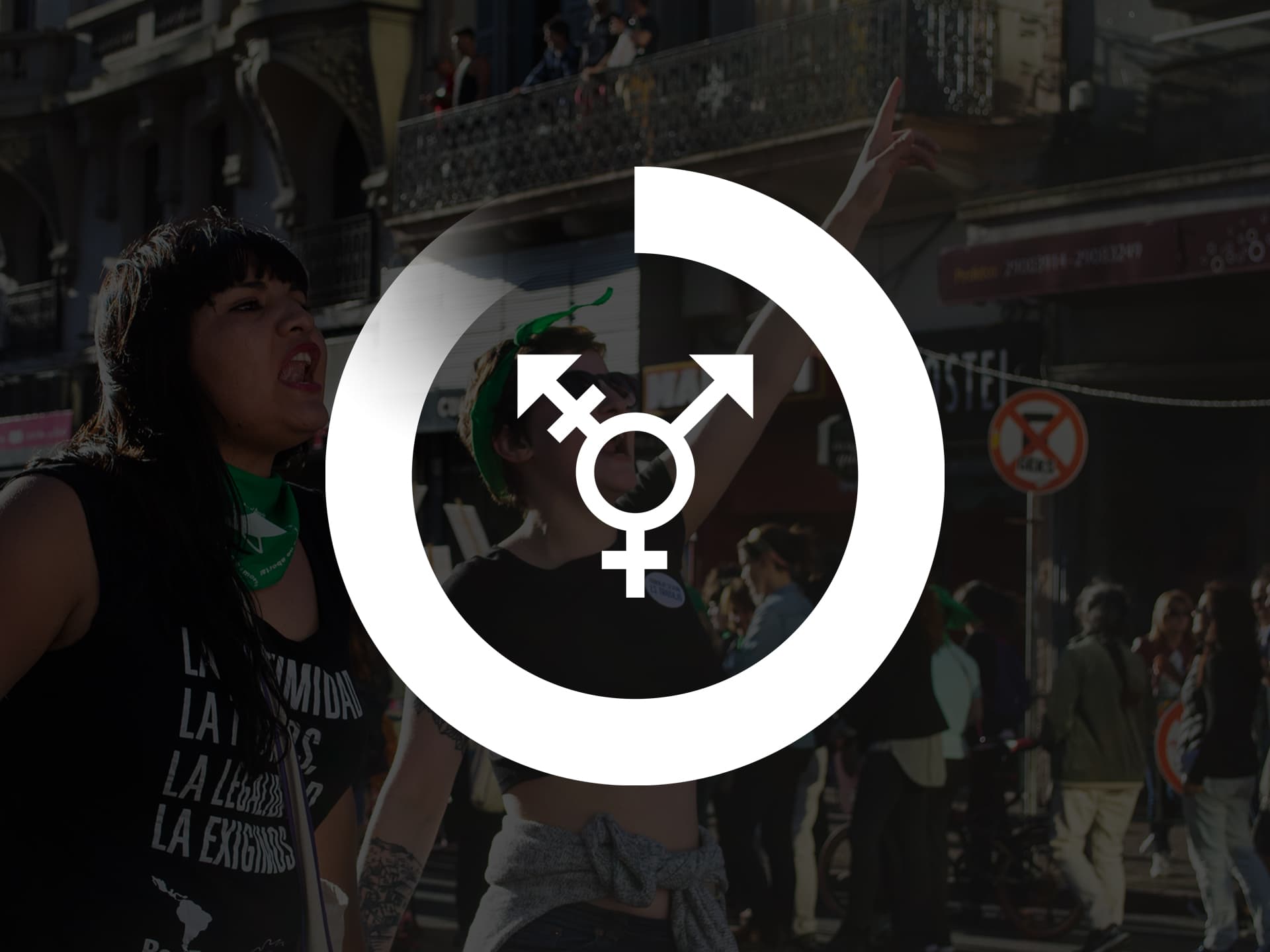 En bild av en grafisk ikon för jämställdhet inuti Diakonias cirkel.