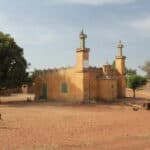 A religious building with towers.