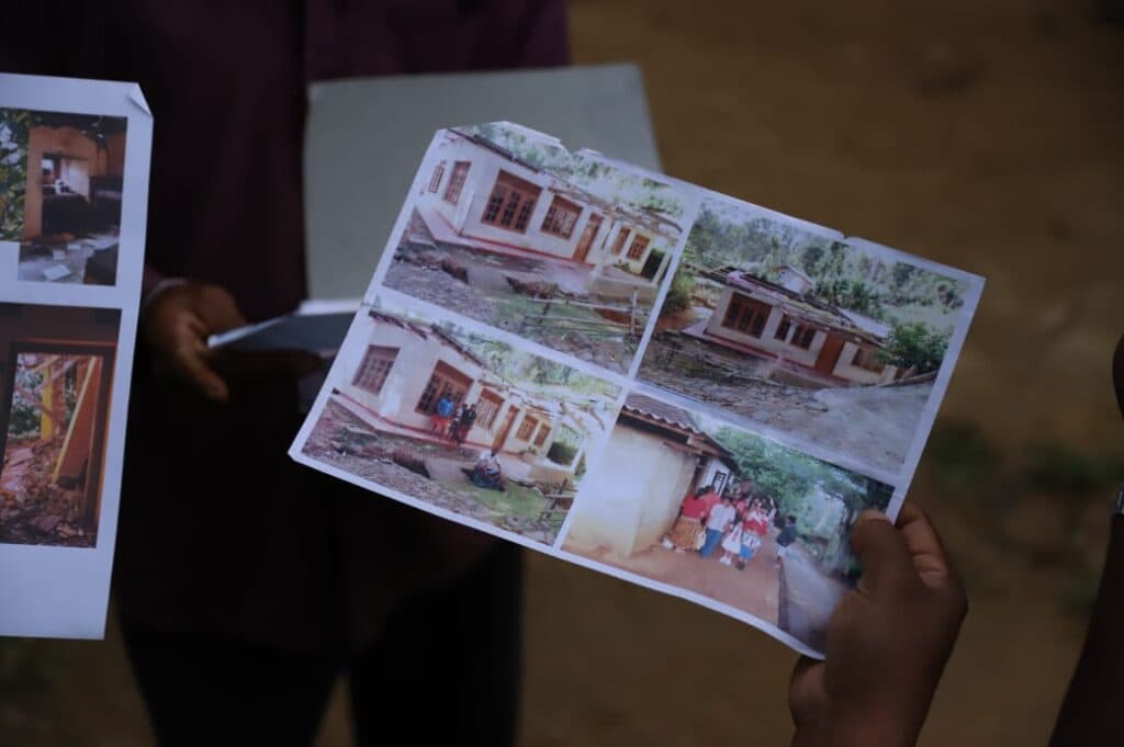 Document showing damaged homes in Bandrawela