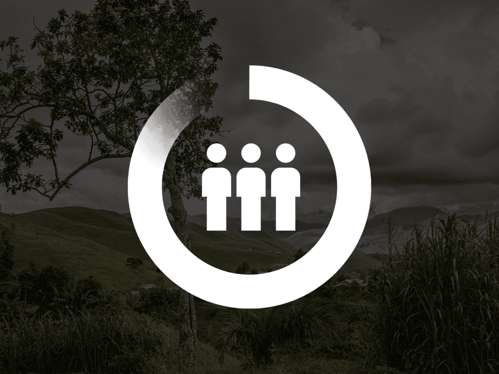 En grafisk bild med symbolen för mänskliga rättigheter, tre personer.