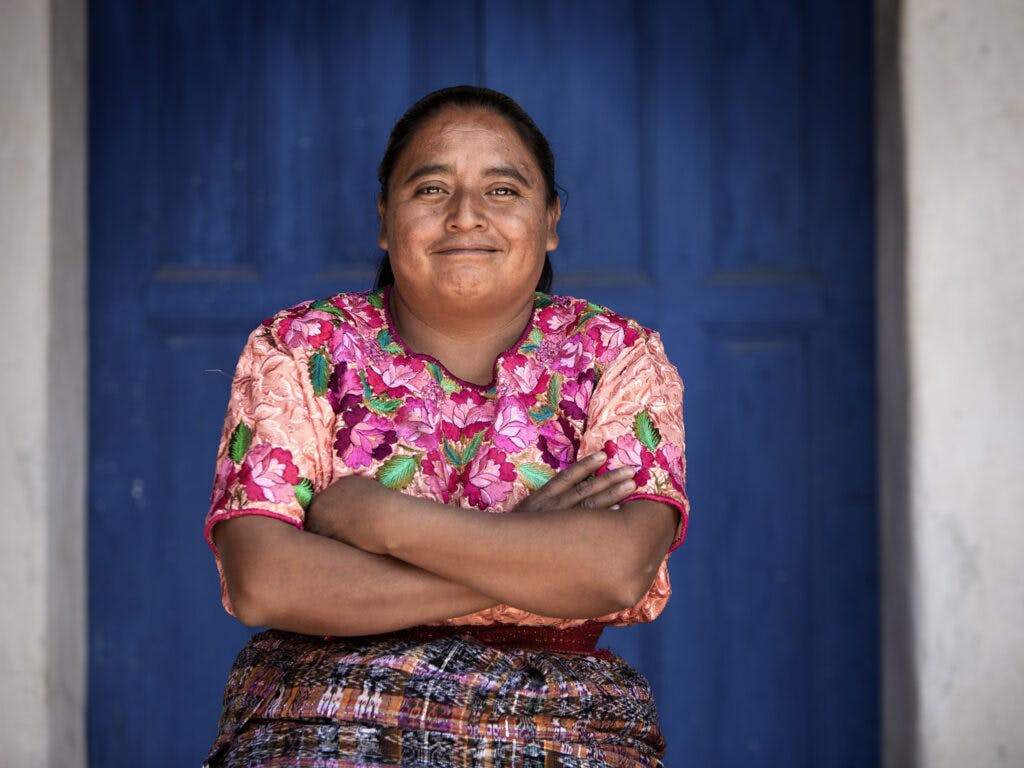 Woman from Guatemala in doorway