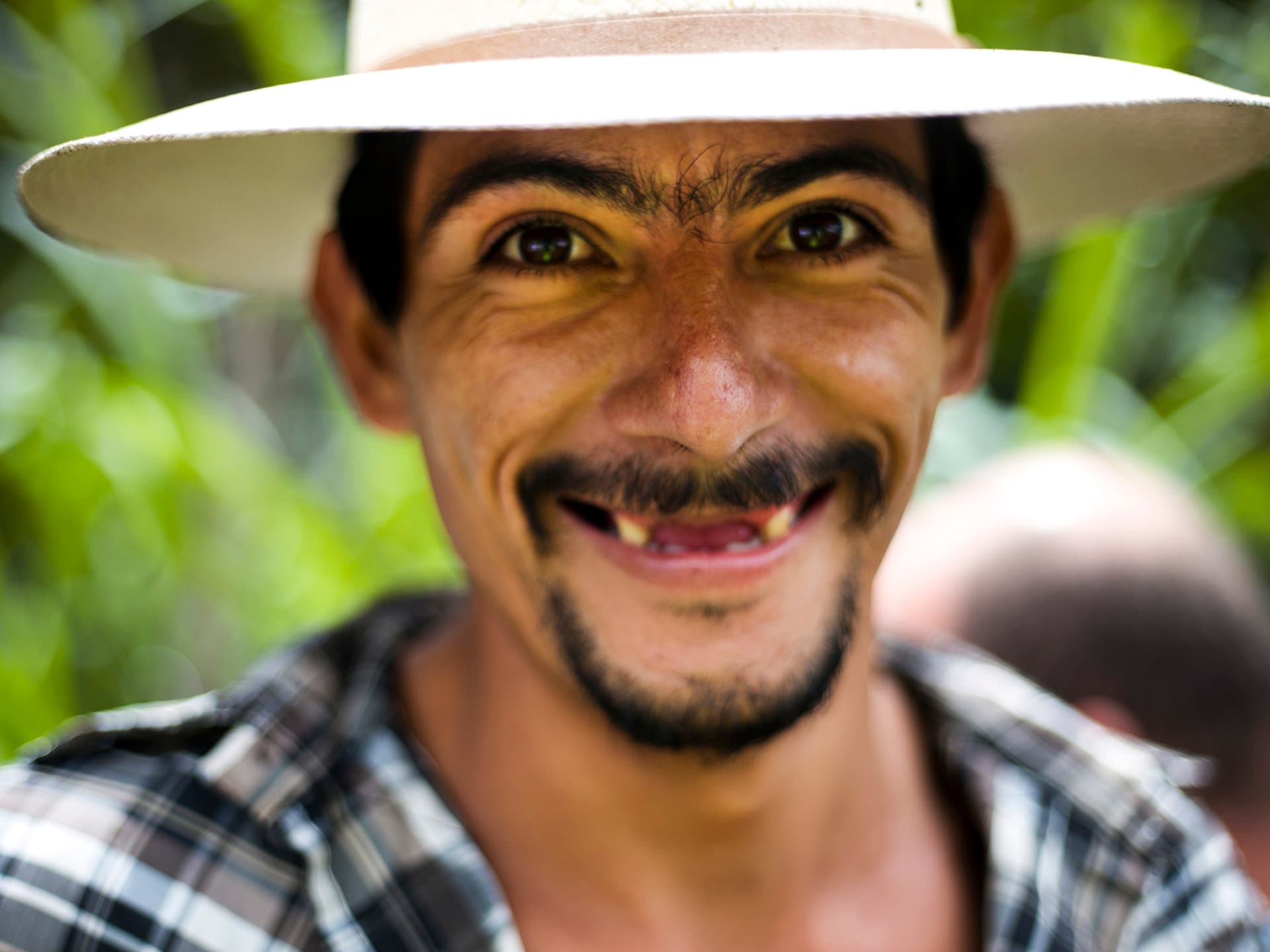 Smiling man with a hat