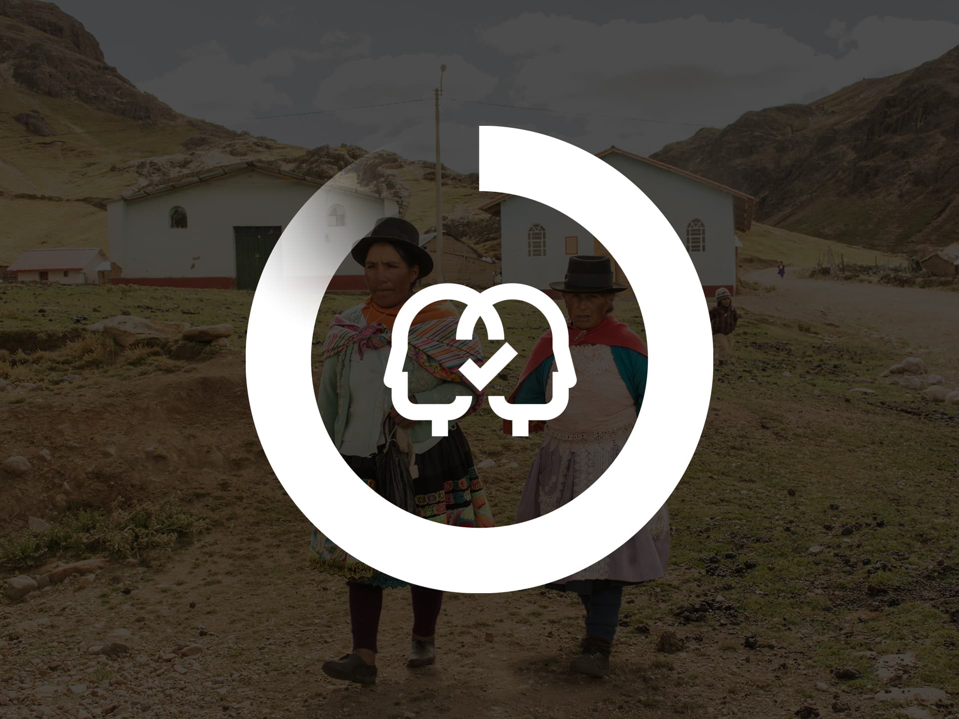 Photo: Laura Ardila A graphic image showing the Diakonia circle progressbar with a symbol with two people inside.