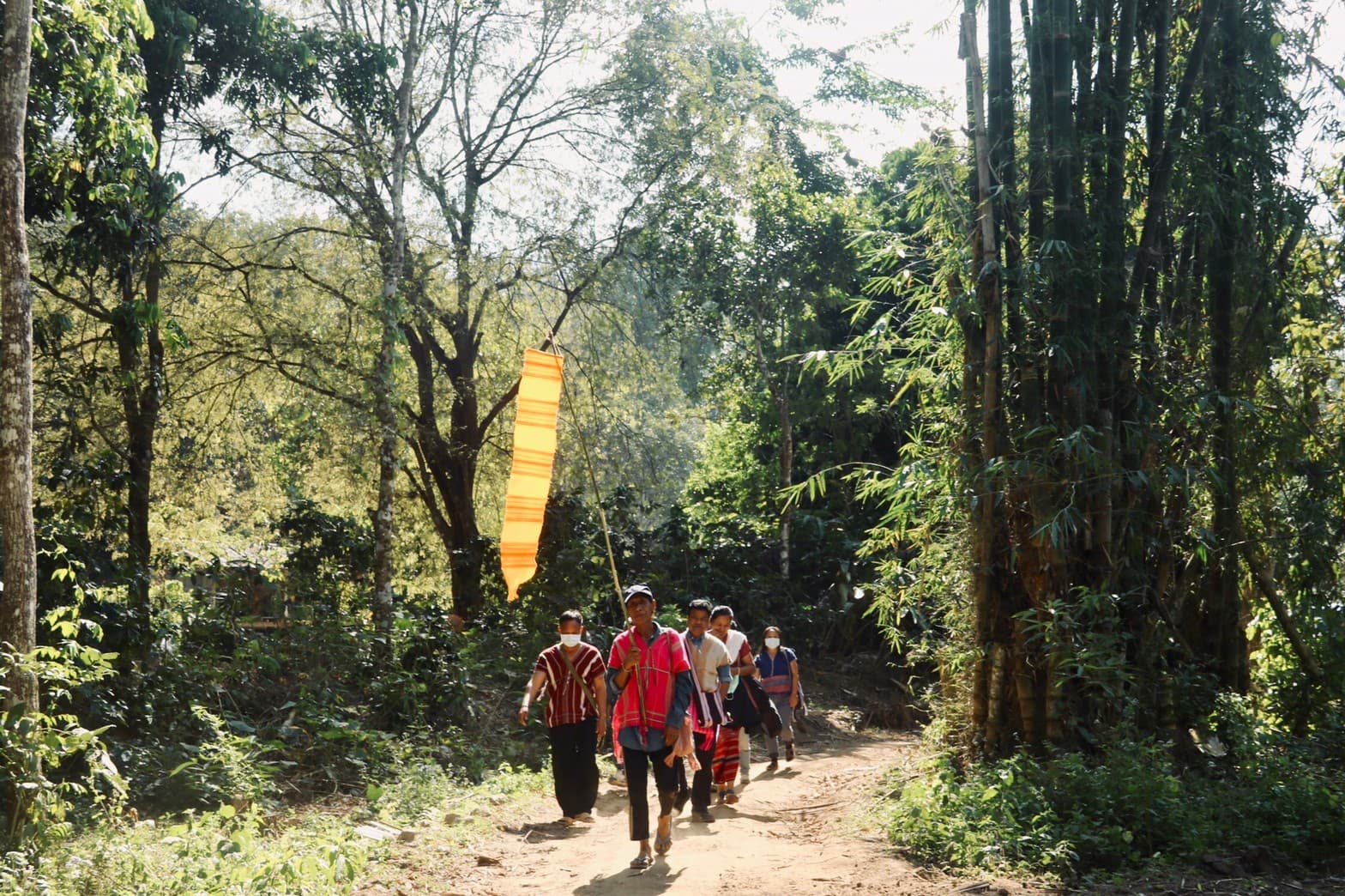 Villagers gathered for the ceremonial opening of the spiritual forest area and the declaration of the Cultural Protection Zone. Photo credit: NDF Villagers gathered for the ceremonial opening of the spiritual forest area and the declaration of the Cultural Protection Zone. Photo credit: NDF