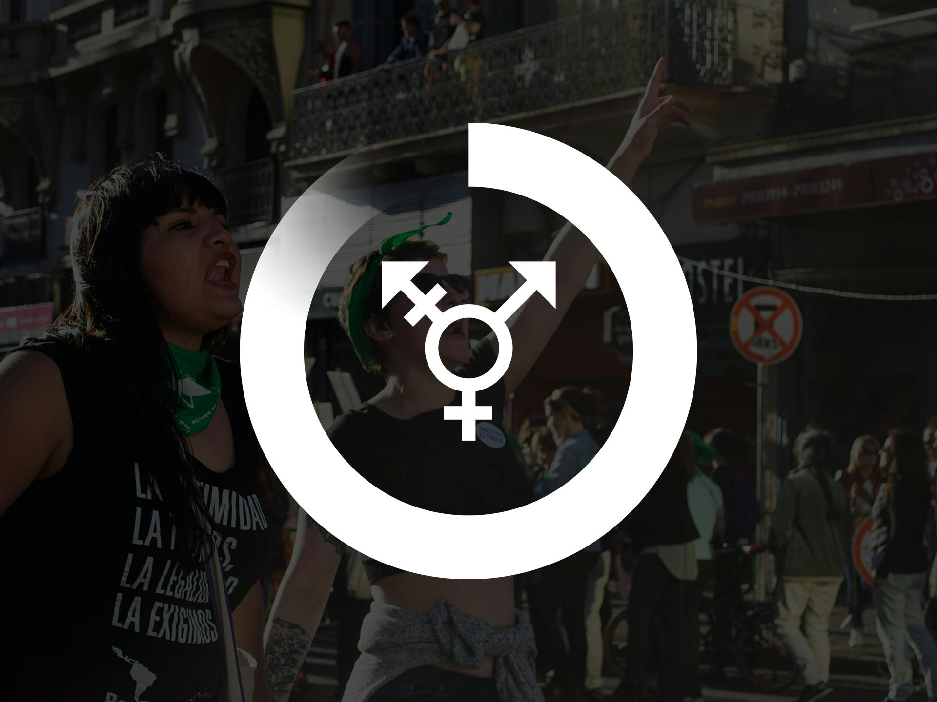 En bild av en grafisk ikon för jämställdhet inuti Diakonias cirkel.