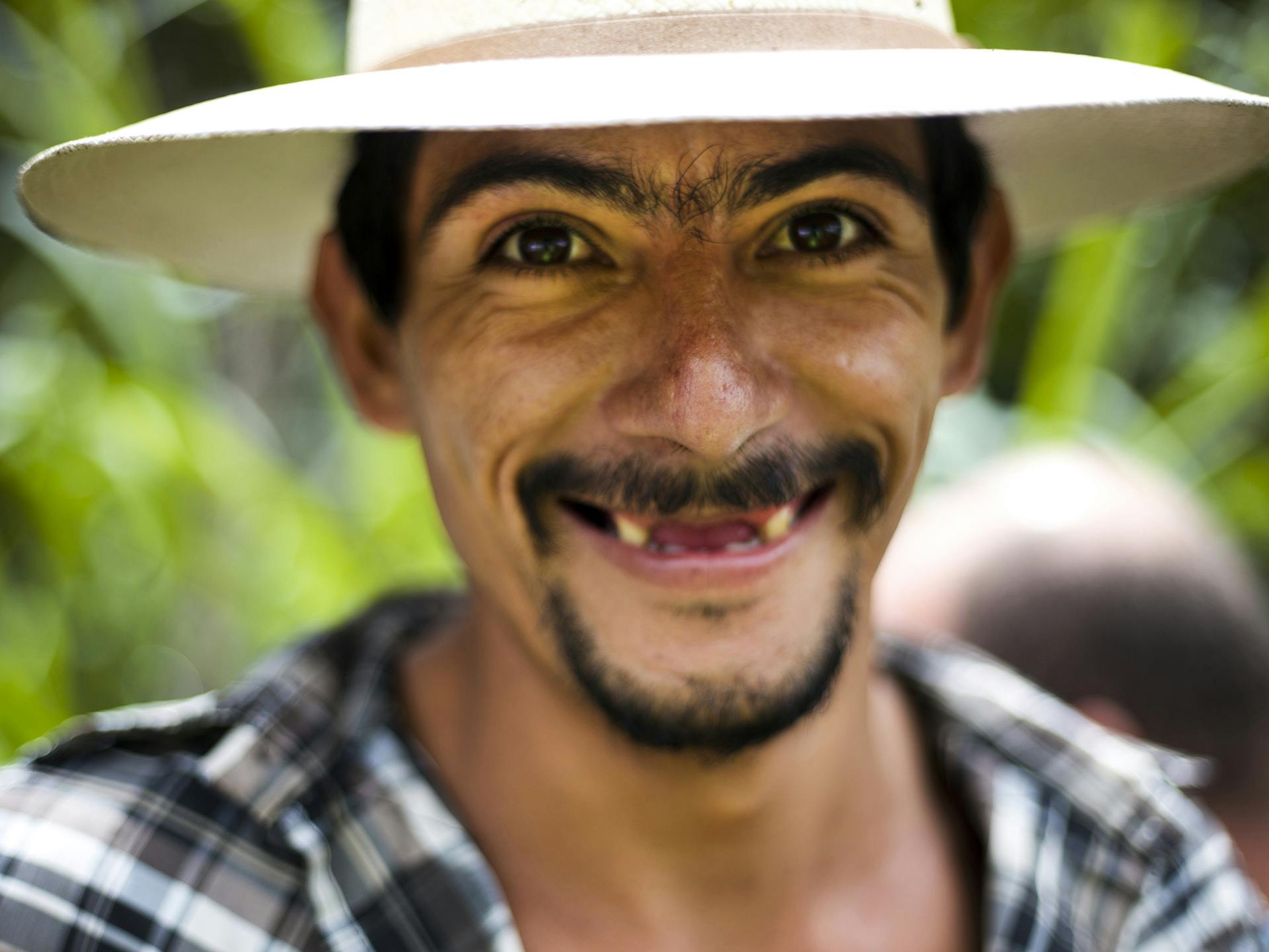 Smiling man with a hat