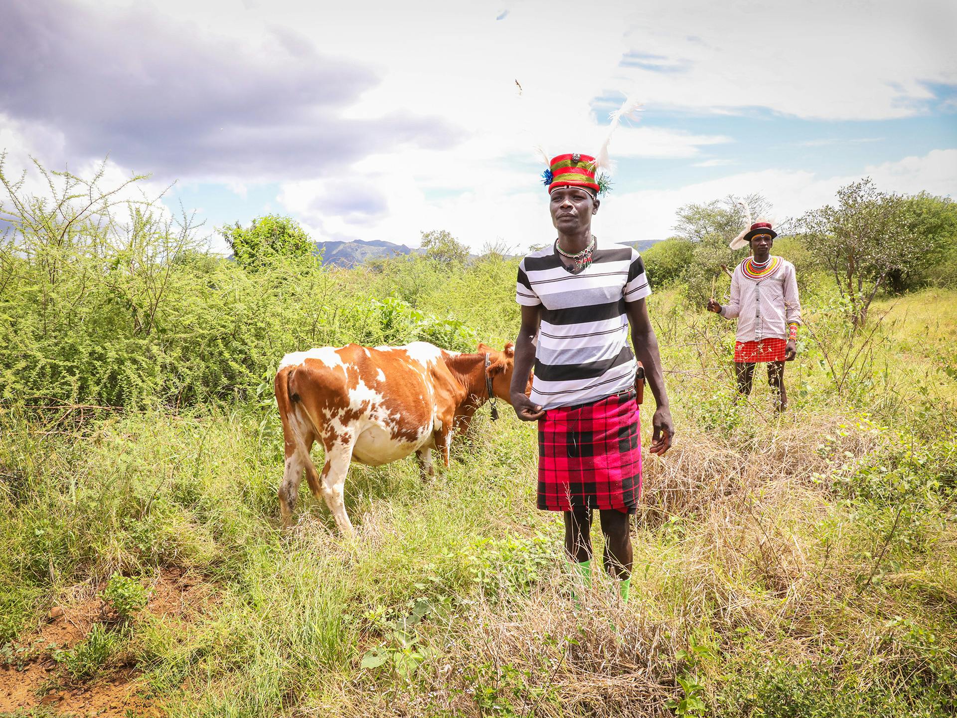 Farmer in Kenya standing on a field